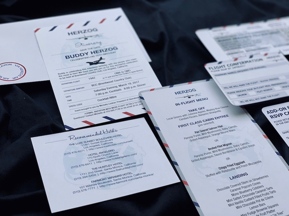 Custom-Invitation-Suite Invitations for 75th birthday party