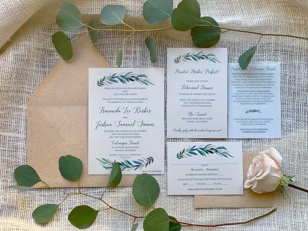 Natural-Wedding-Invitation Wedding Invitation suite