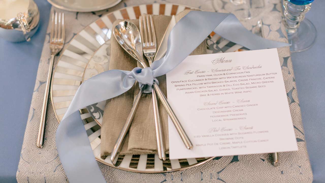 Sample menu