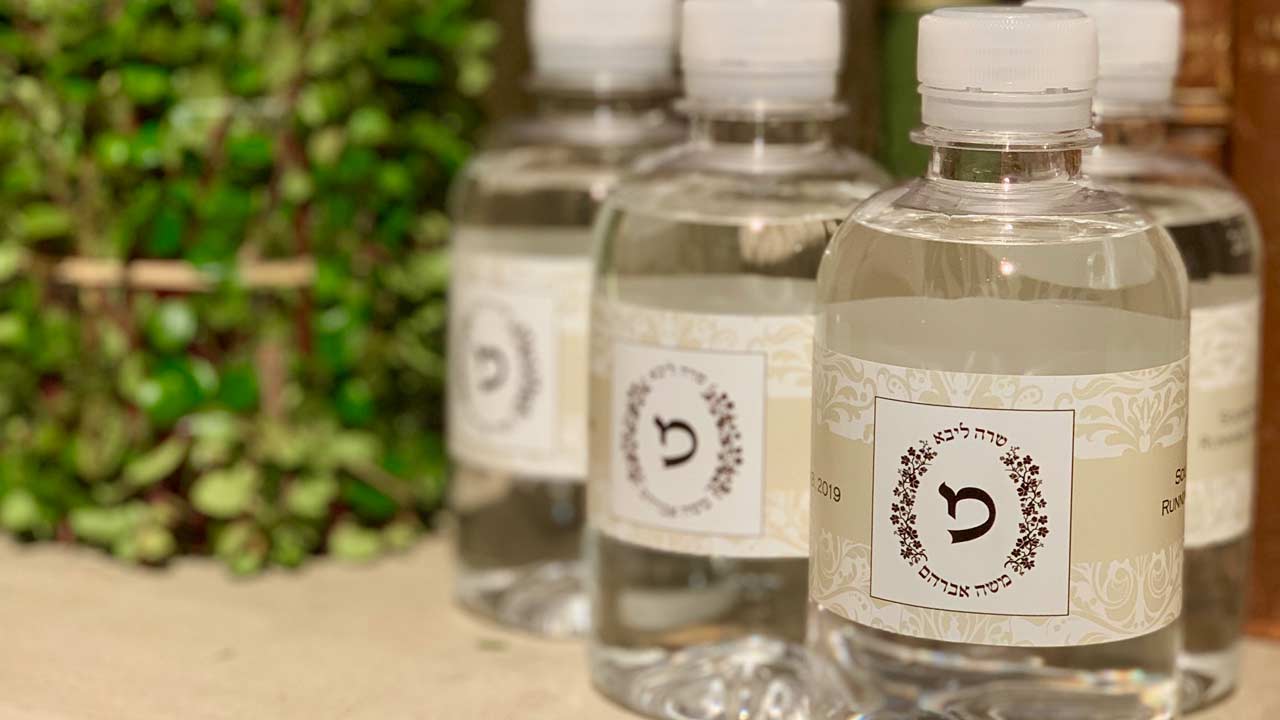 Water bottles with custom label